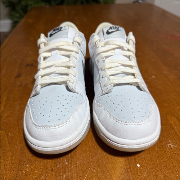 Women’s Nike Dunk Low Reflective Swoosh White Sneakers - Picture 2 of 10